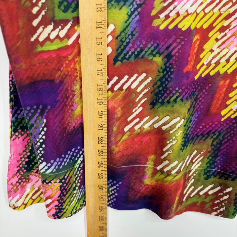 Lane Bryant Womens 18 20 Printed Tank Top V-Neck Multi Color Geometric Polyester - Picture 8 of 8